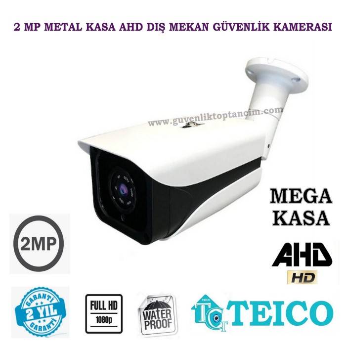 2 MP Ahd Bullet Güvenlik Kamerası Büyük Metal Kasa 4 Array Led Teico-1024