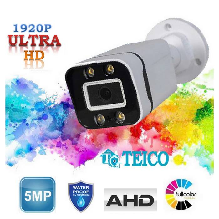 5 Mp Ahd Warm Led Renkli Güvenlik Kamerası Teico-1725