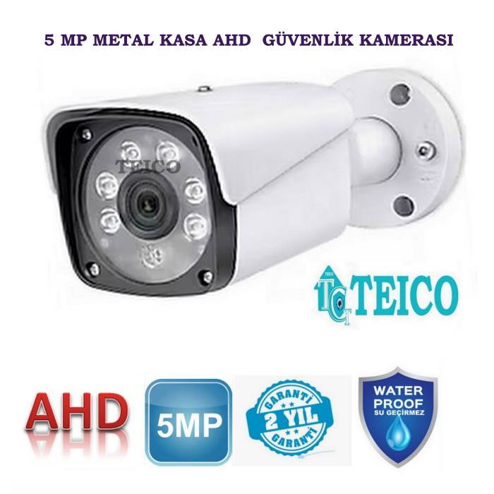 Ahd Bullet Metal Kasa 5 Mn Güvenlik Kamerası 6 Atom Led Teico-1056