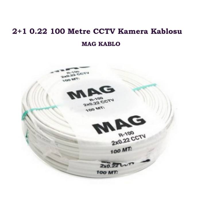 2+1 0.22 100 Metre CCTV Kamera Kablosu MAG Teico-2102