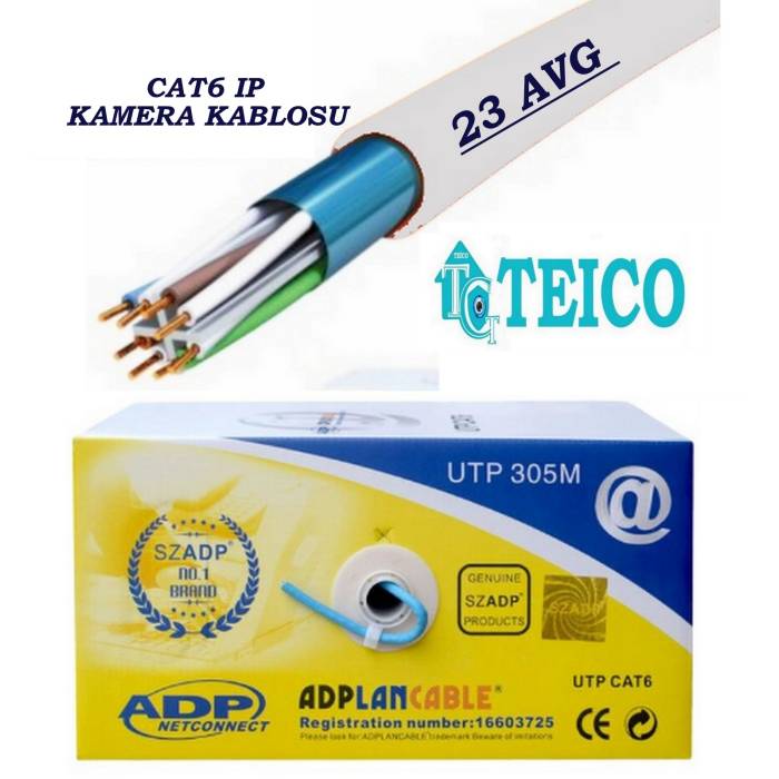 Cat 6 305 Mt. 23 AWG Ip Kamera Kablosu Teico-5605