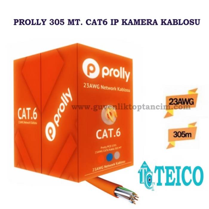 Prolly Cat 6 305 Mt. 23 AWG Ip Kamera Kablosu Teico-5305