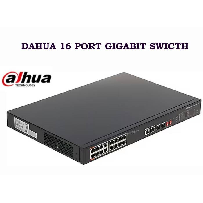 Dahua Pfs3218-16et-135 16 Port Gıgabıt +1xrj45/ 1xgb Sfp Combo 135w Poe Rackmount Swıtch