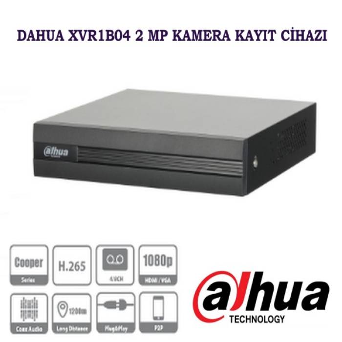 DAHUA 4 Kanal Penta-brid XVR Kamera Kayıt Cihazı XVR1B04-I