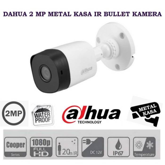 Dahua 2 MP HDCVI IR Metal Kasa Bullet Kamera HAC-B2A21P-0360B