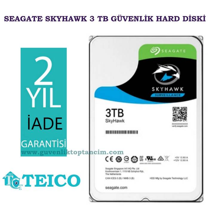 3 TB 7/24 Güvenlik Hard Diski 2 Yıl İADE Garantili HDD