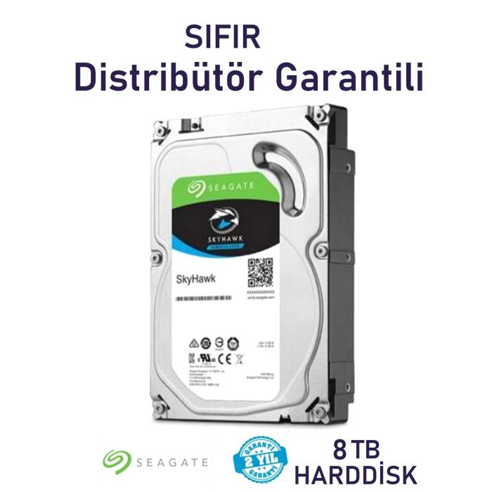 SEAGATE 8 TB HARDDİSK 3.5 SKYH AI ST8000VE001 Sıfır Distribütör Garantili