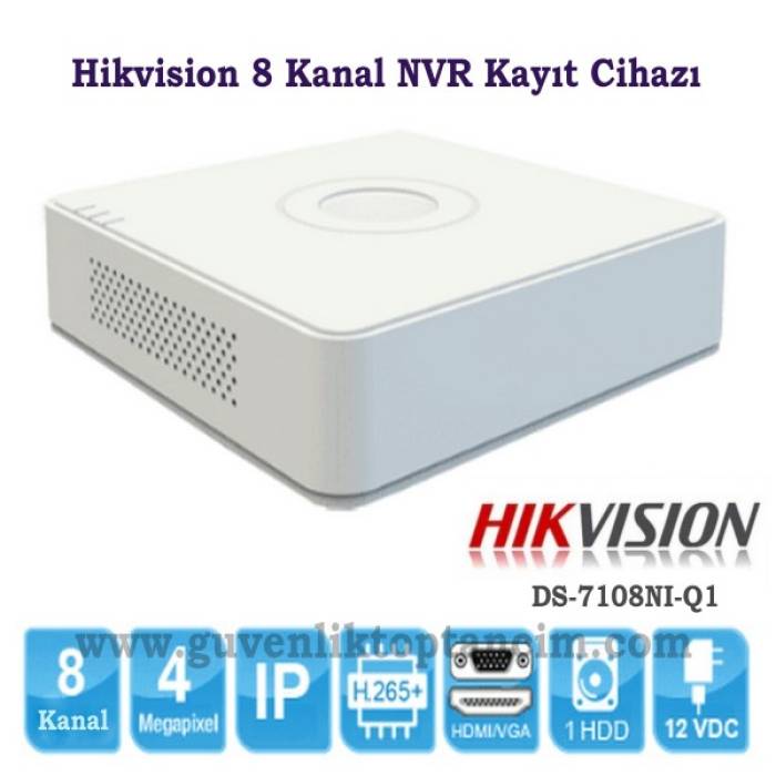 Hikvision DS-7108NI-Q1 8 Kanal NVR Kayıt Cihazı