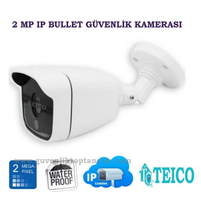 2 MP Ip Plastik Kasa Bullet Güvenlik Kamerası Teico-3062