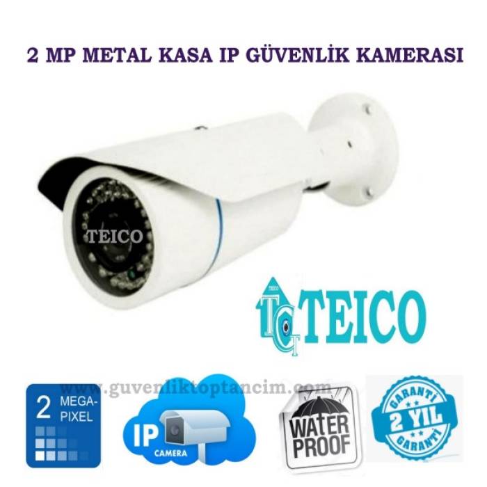 2 MP Ip Metal Kasa Bullet Güvenlik Kamerası Teico-3422