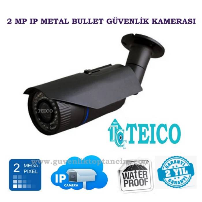 2 MP Ip Metal Kasa Bullet Güvenlik Kamerası Teico-3242