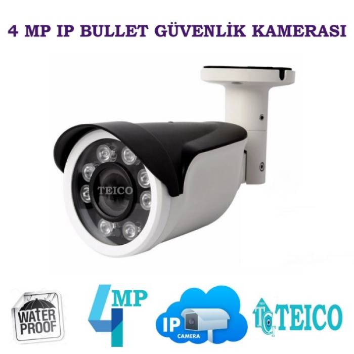 4 MP Ip Plastik Kasa Bullet Güvenlik Kamerası Teico-3460