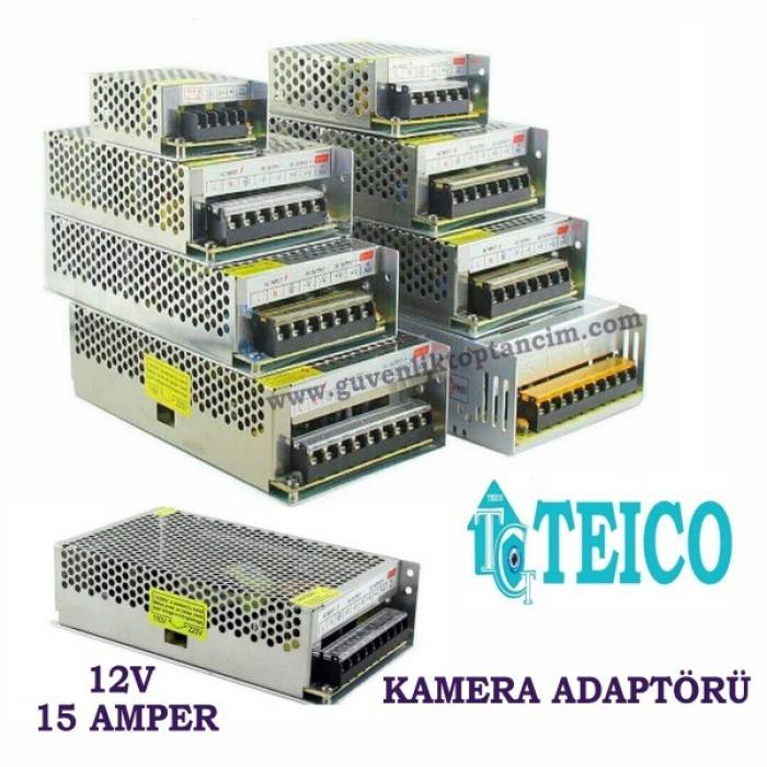 12V 15 Amper Metal Kamera Adaptörü Teico-5215