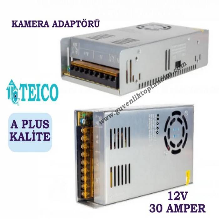 12V 30 Amper A Plus Kalite Metal Kamera Adaptörü Teico-5230A