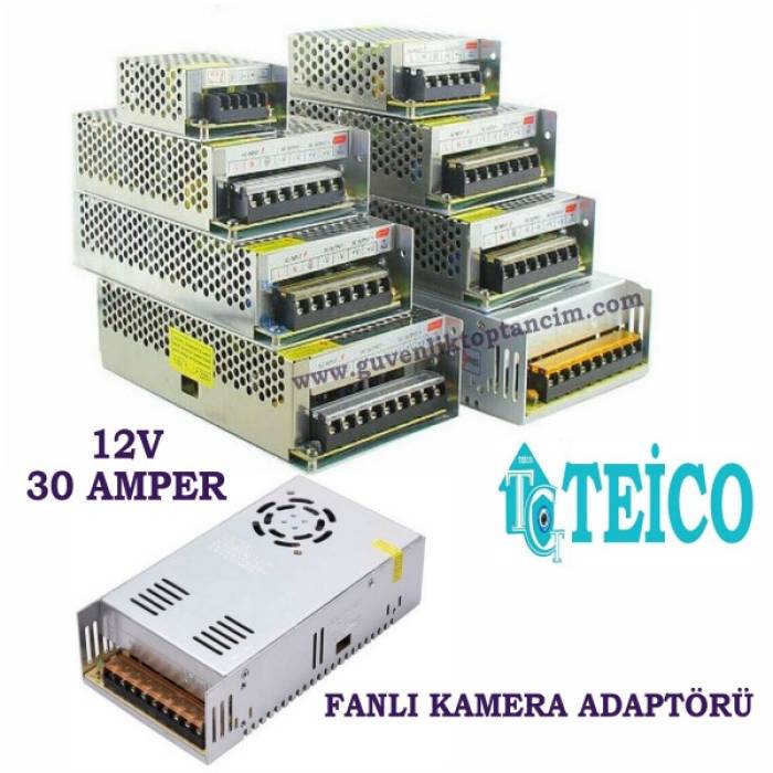 12V 30 Amper Metal Kamera Adaptörü Teico-5230