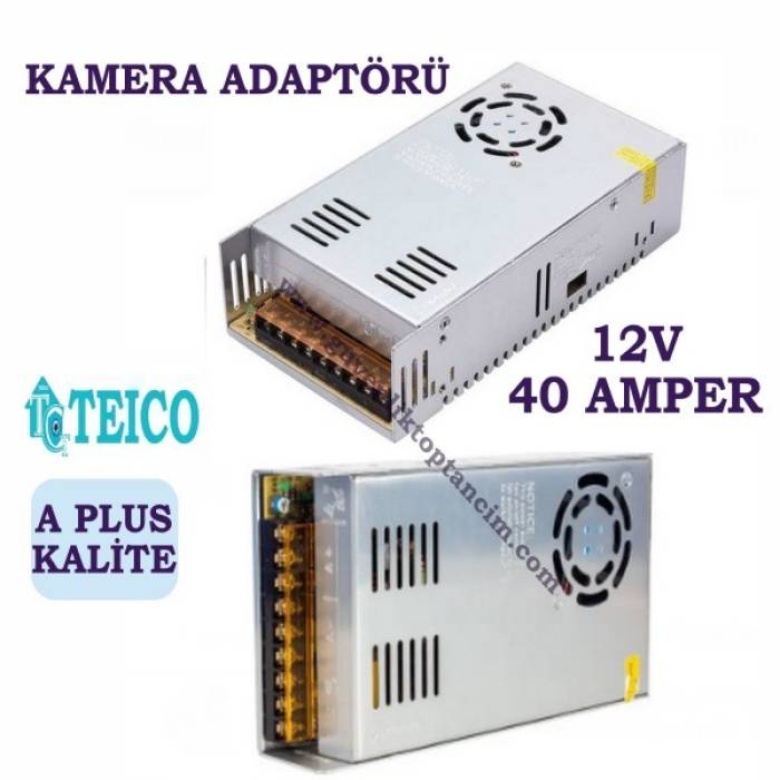 12V 40 Amper A Plus Kalite Metal Kamera Adaptörü Teico-5240A