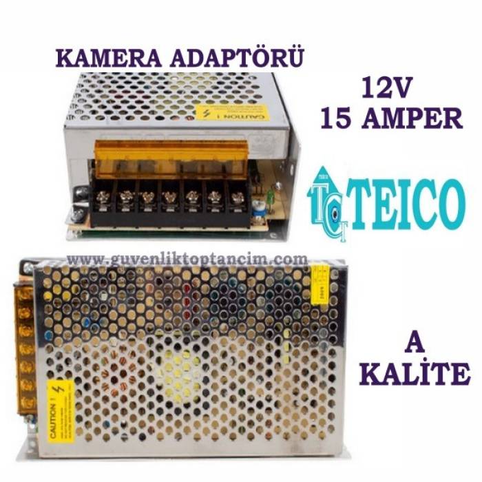 Cortex 12V 15 Amper Metal A Kalite Kamera Adaptörü Cortex-1215