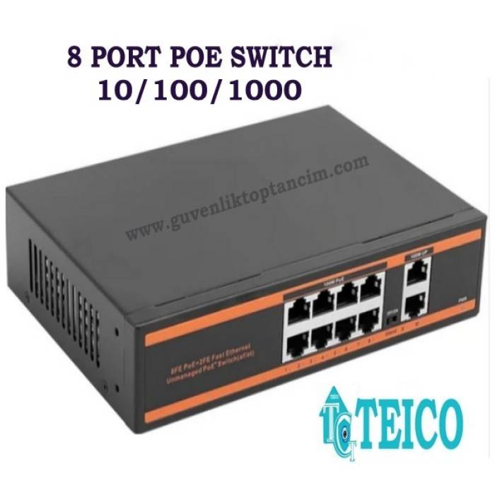 8 Port Poe Gigabit Switch 8 PORT 10/100