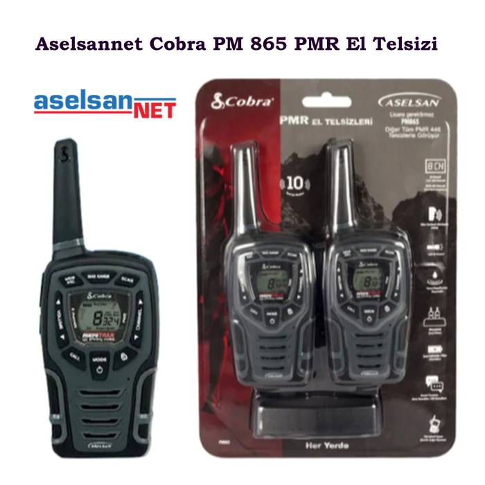 Aselsan Cobra PM865 El Telsizi 10Km Titreşimli Pmr