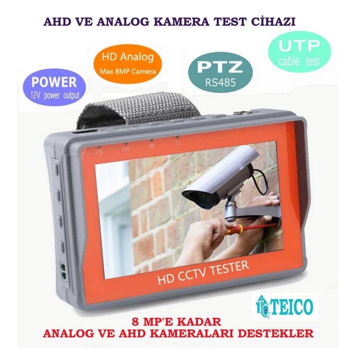 Kamera Test Cihazı 8 MP'e Kadar Ahd +Analog Kameralar İçin TEICO-5888