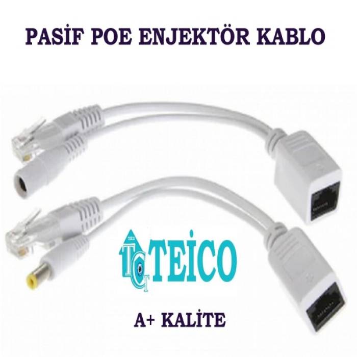 Pasif Poe Enjektör Ip Kamera Enjeksiyon Kablosu Teico-5008