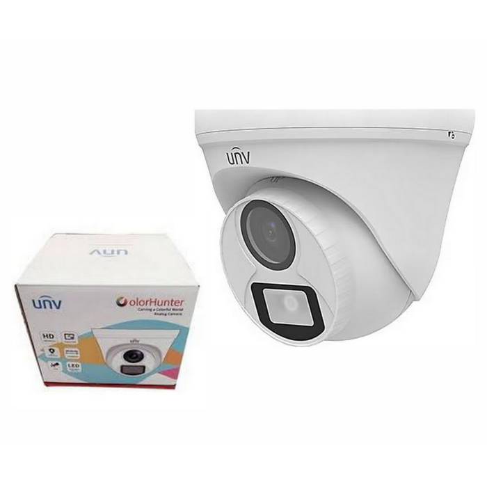 Uniview UAC-T112-AF28-W 2mp 2.8mm Sabit Lens Dahili Sesli FullColor 4in1 IR Dome AHD Kamera